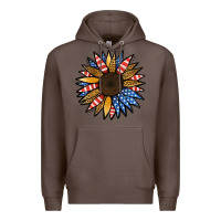 Coffee Patriotic Sunflower Premium Hoodie - Jasminsmagicworld