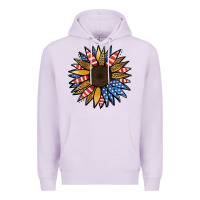 Lilac Patriotic Sunflower Premium Hoodie - Jasminsmagicworld