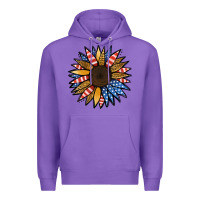 Purple Patriotic Sunflower Premium Hoodie - Jasminsmagicworld