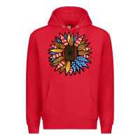 Red Patriotic Sunflower Premium Hoodie - Jasminsmagicworld