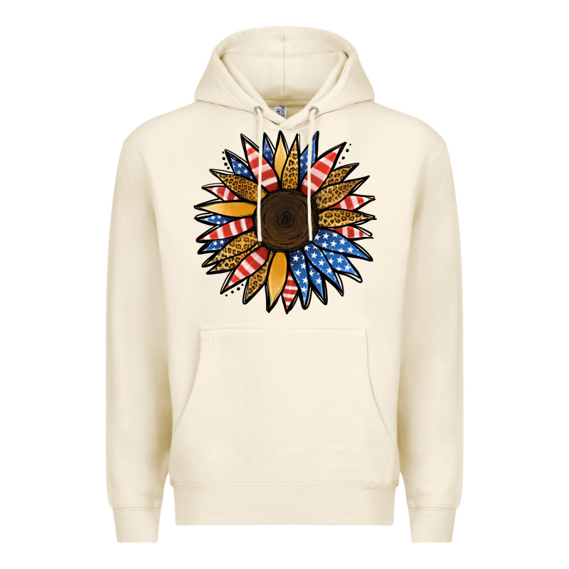 Patriotic Sunflower Premium Hoodie by Jasminsmagicworld | Teevron