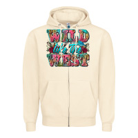 Sandshell wild like the west Zipper Hoodie - Zillion Design Studio