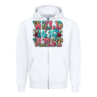 White wild like the west Zipper Hoodie - Zillion Design Studio