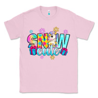 Bubblegum Pink snow cute with unicorn Classic Tee - Zillion Design Studio