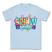 Dusty Blue snow cute with unicorn Classic Tee - Zillion Design Studio