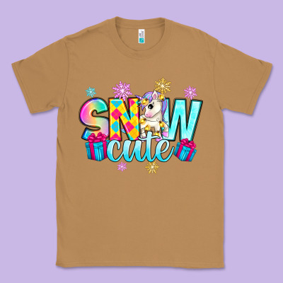 Classic Tee snow cute with unicorn