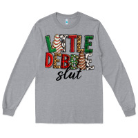 Heather Grey Little debbie slut Christmas Long Sleeve Tee - RanaPortraitStore
