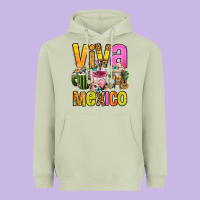 Viva Mexico Mexican Coffee Cups Heavyweight Hoodie Designed By Fadigitalartstudio