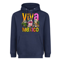 Navy viva mexico mexican coffee cups Heavyweight Hoodie - FaDigitalArtStudio