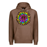Chestnut Peace Hippie Sunflower Premium Hoodie - Jasminsmagicworld