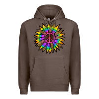 Coffee Peace Hippie Sunflower Premium Hoodie - Jasminsmagicworld