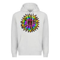 Dove Grey Peace Hippie Sunflower Premium Hoodie - Jasminsmagicworld