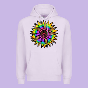 Peace Hippie Sunflower Premium Hoodie Designed By Jasminsmagicworld