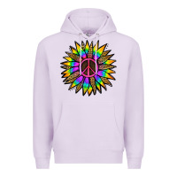 Lilac Peace Hippie Sunflower Premium Hoodie - Jasminsmagicworld