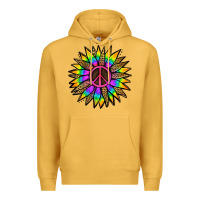 Mustard Peace Hippie Sunflower Premium Hoodie - Jasminsmagicworld