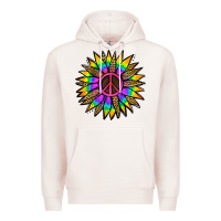 Pale Pink Peace Hippie Sunflower Premium Hoodie - Jasminsmagicworld