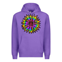 Purple Peace Hippie Sunflower Premium Hoodie - Jasminsmagicworld