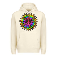 Sandshell Peace Hippie Sunflower Premium Hoodie - Jasminsmagicworld