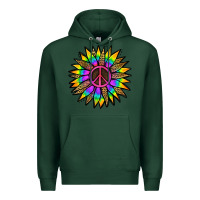 Sports Green Peace Hippie Sunflower Premium Hoodie - Jasminsmagicworld