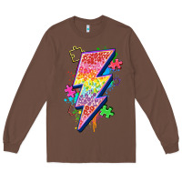 Chestnut lightning bolt autism Long Sleeve Tee - Zillion Design Studio