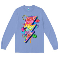 Colony Blue lightning bolt autism Long Sleeve Tee - Zillion Design Studio
