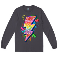 Smoke lightning bolt autism Long Sleeve Tee - Zillion Design Studio