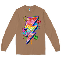 Toasted Coconut lightning bolt autism Long Sleeve Tee - Zillion Design Studio