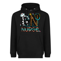 Black rn nurse Heavyweight Hoodie - CowhideDigitalArt