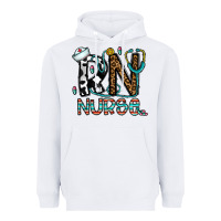 White rn nurse Heavyweight Hoodie - CowhideDigitalArt
