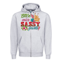 Heather Grey little miss sassy pants Zipper Hoodie - texasbilliewilder