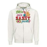 Oatmeal Heather little miss sassy pants Zipper Hoodie - texasbilliewilder