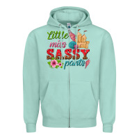 Seafoam little miss sassy pants Zipper Hoodie - texasbilliewilder
