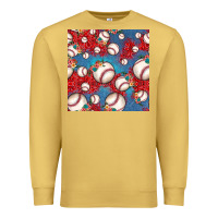 Antique Gold baseball paisley and jean pattern, baseball seamless pattern Premium Sweatshirt - JahusDesignShop