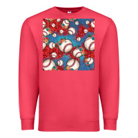 Cardinal baseball paisley and jean pattern, baseball seamless pattern Premium Sweatshirt - JahusDesignShop