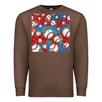 Chestnut baseball paisley and jean pattern, baseball seamless pattern Premium Sweatshirt - JahusDesignShop