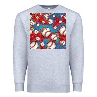 Heather Grey baseball paisley and jean pattern, baseball seamless pattern Premium Sweatshirt - JahusDesignShop