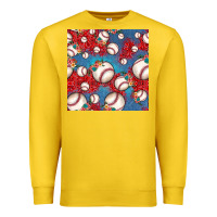 Lemon baseball paisley and jean pattern, baseball seamless pattern Premium Sweatshirt - JahusDesignShop