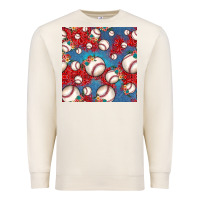 Sandshell baseball paisley and jean pattern, baseball seamless pattern Premium Sweatshirt - JahusDesignShop