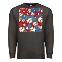 Smoke baseball paisley and jean pattern, baseball seamless pattern Premium Sweatshirt - JahusDesignShop
