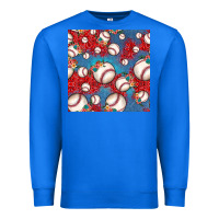 True Royal baseball paisley and jean pattern, baseball seamless pattern Premium Sweatshirt - JahusDesignShop