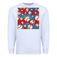 White baseball paisley and jean pattern, baseball seamless pattern Premium Sweatshirt - JahusDesignShop