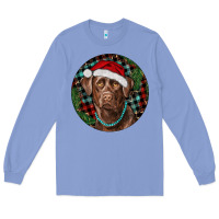 Colony Blue Labrador Retriever Christmas Long Sleeve Tee - RanaPortraitStore
