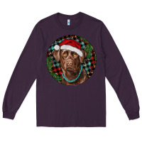 Plum Labrador Retriever Christmas Long Sleeve Tee - RanaPortraitStore