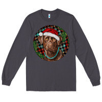 Smoke Labrador Retriever Christmas Long Sleeve Tee - RanaPortraitStore