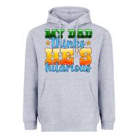 Heather Grey my dad thinks he is hilarious Heavyweight Hoodie - HRA Design Shop