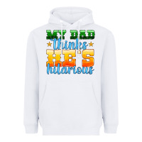 White my dad thinks he is hilarious Heavyweight Hoodie - HRA Design Shop