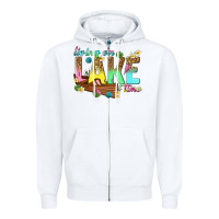 White living on lake time Zipper Hoodie - texasbilliewilder
