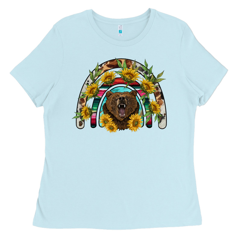 Bear Rainbow Ladies Tee by BarkalooDesign | Teevron