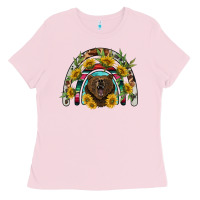 Bubblegum Pink bear rainbow Ladies Tee - BarkalooDesign