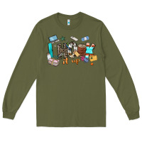 Army Green i hook it up sewing Long Sleeve Tee - Zillion Design Studio